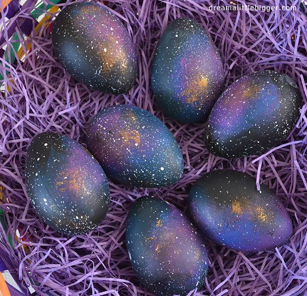 galaxy easter eggs, easter eggs, happy easter, nebula eggs, easter decoration