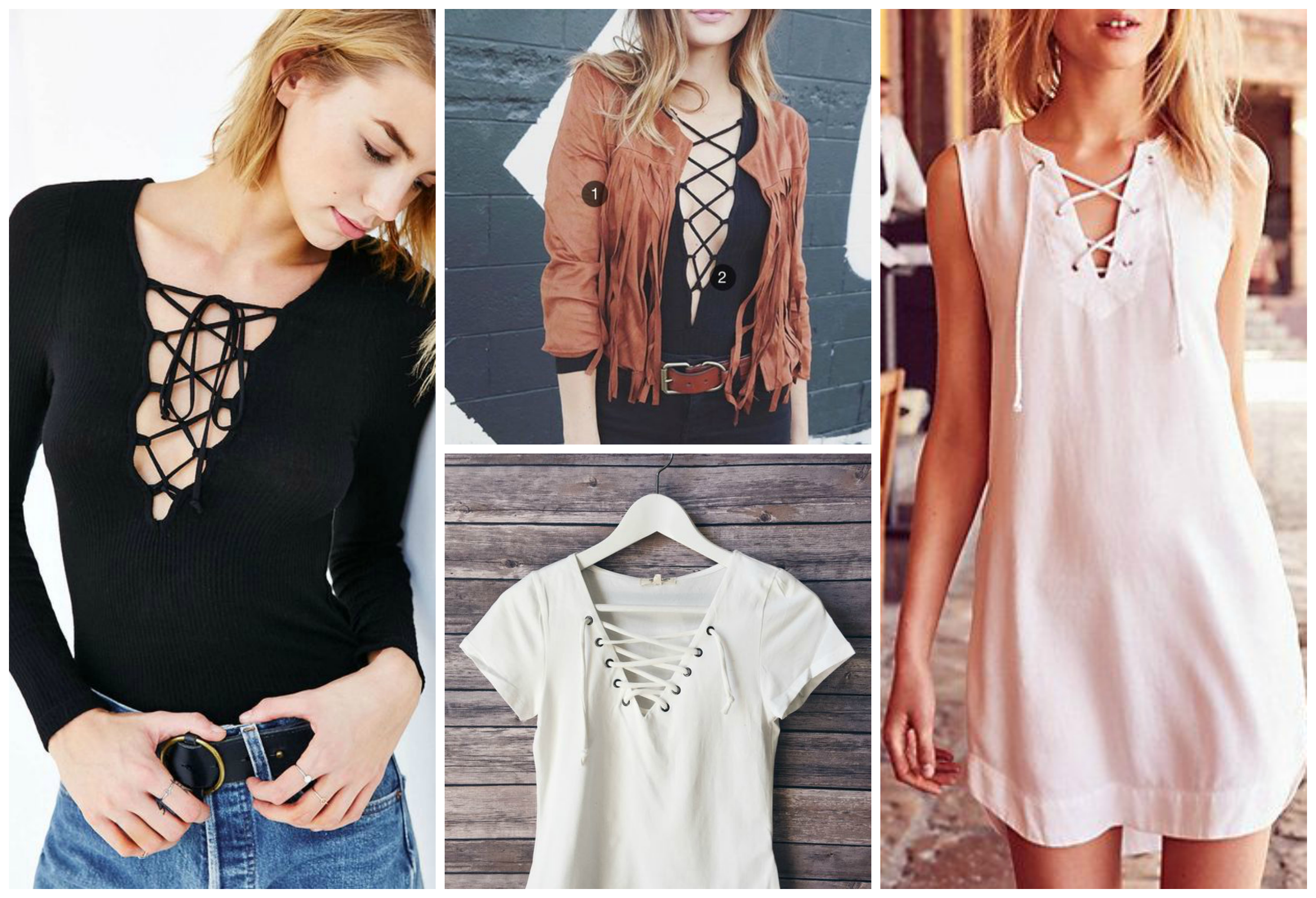 Laced up inspiration spring tops