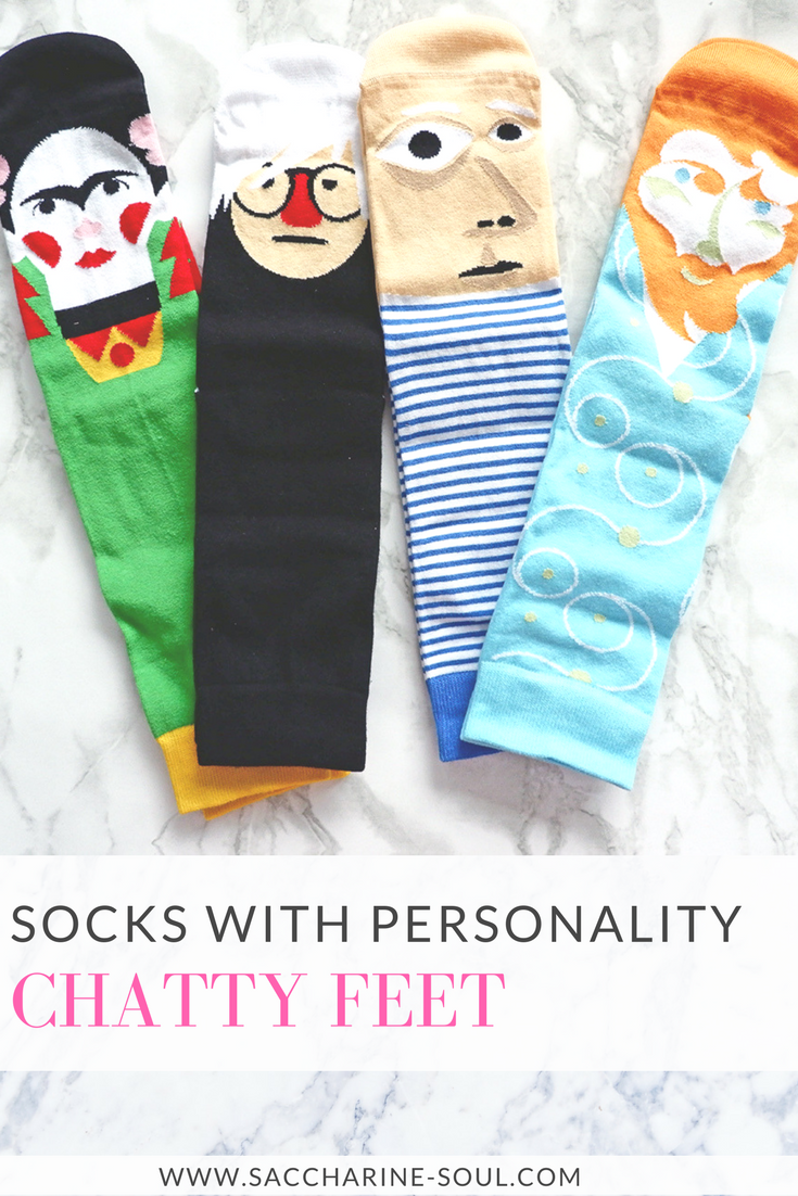 If you find your socks to be boring and without personality, then you are in the right place! Check out how awesome the Chatty Feet are! 